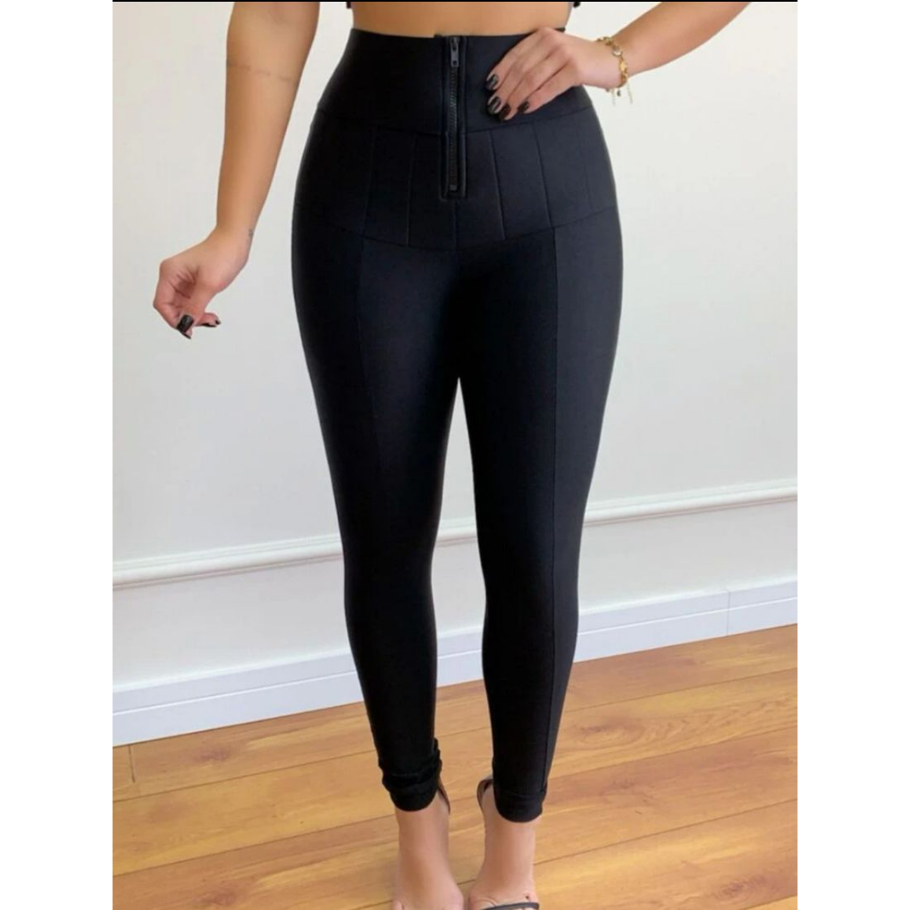 Legging Lipo PRETA Power Suplex, SUPER, CONFORTO calça forrada com cinta  modeladora no quadril