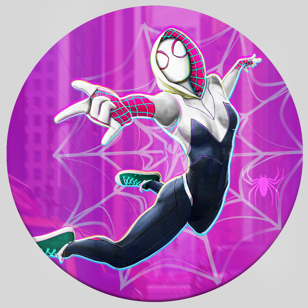 Painel Festa Spider Gwen Aranhaverso X M Redondo Sublimado Shopee Brasil