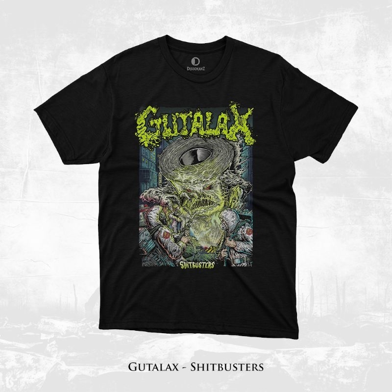 Camiseta: Gutalax - Shitbusters, Shit Happens! - Goregrind Metal => t-shirt, regata, baby look 100% algodão, estampa em DTG