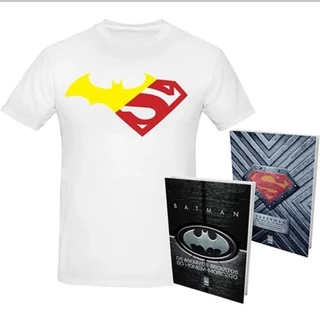Livro - Kit Batman e Superman Capa dura com Camiseta G Lacrado