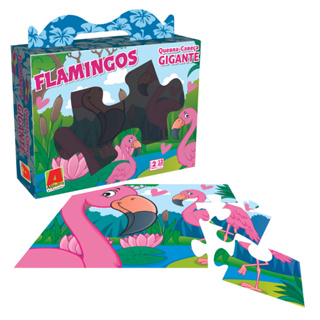 Quebra Cabeça Gigante Flamingo 12 Peças Algazarra