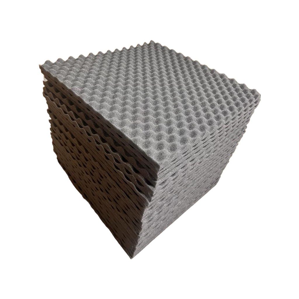 Espuma Acústica 50cm X 50cm X 2cm Ondulada Kit Com 4 Placas