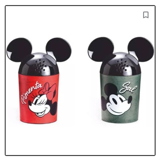 Porta Tempero Disney Mickey Sal - Porta Tempero Disney Minnie Pimenta