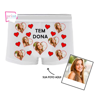 Cueca Personalizada com Foto - Dia dos Namorados - Tem dona