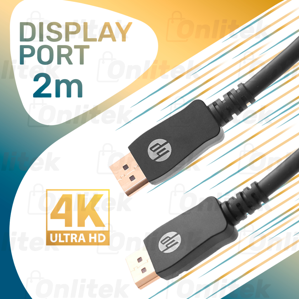 Cabo Display Port DP 4k Gold 2 Metros Hp 18gbps Ultra Hd Original Nf
