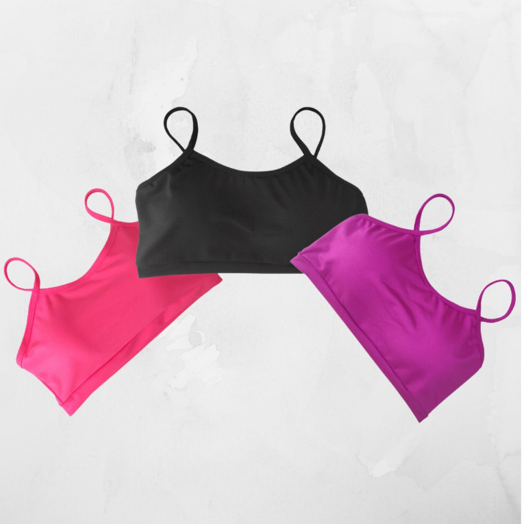 Kit 3 Top Academia com Bojo Removível Fitness Feminino