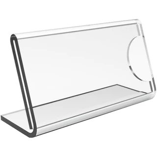 Kit 10 Display Acrílico Porta Preço 5x3cm Etiqueta Expositor Buffet Vitrine