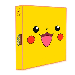 Álbum Pasta Fichário Pokemon Pikachu Sorrindo Capa Dura Reforçado para Colecionar Cards ou Cartas Pokémon Naruto Yu-Gi-Oh DragonBall