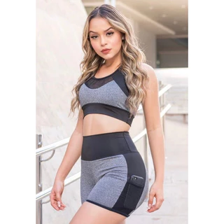 Conjunto Short E Top Academia Suplex Premium