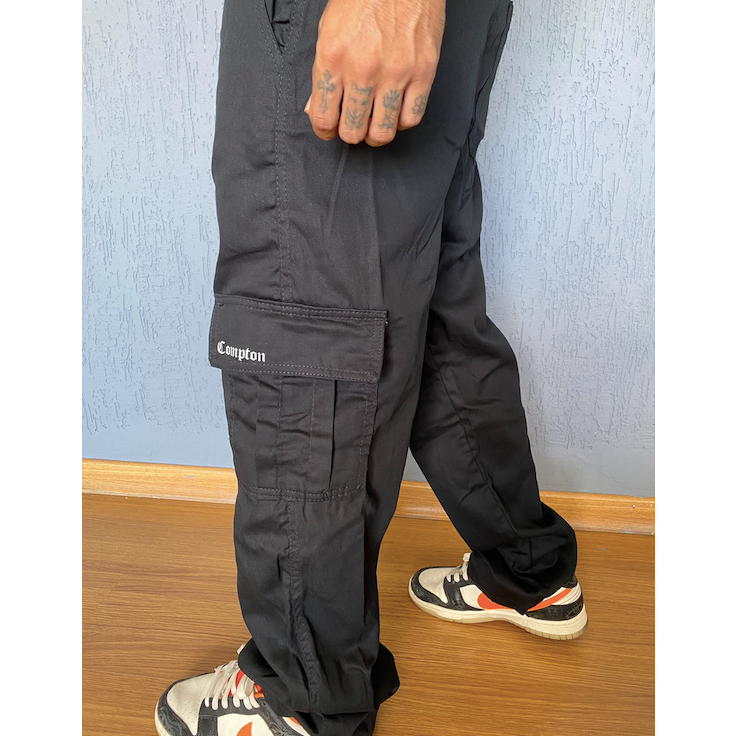 Calça Cargo COMPTON MASCULINA Sarja Exclusiva Dhstorebr
