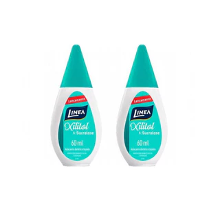 2 Adoçantes Líquido Xilitol e Sucralose Linea 60ml Cada