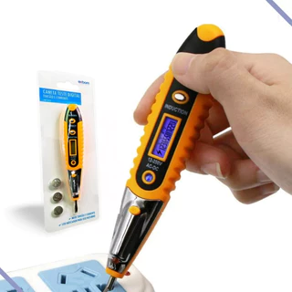 Caneta Teste Chave Digital Eletricista Com Lanterna Detector Tensão Com Sensibilidade Ajustável