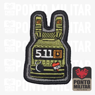 Colete 5.11 Tático Loja de Equipamentos Patch Bordado - Ponto militar
