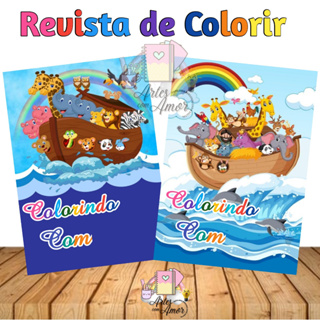 Kit Colorir Rainbow Friends Revista Giz Lembrancinha