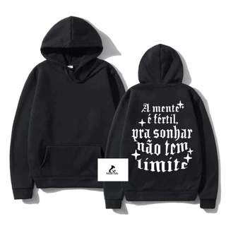 Moletom Canguru Mc Kevin Esquece Homenagem Blusa Unissex Capuz e Bolso Funk A Mente é Fértil