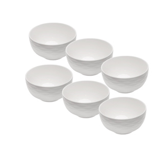 Kit de 6 Cumbucas Tigelas Porcelana Branca Para Sopas Caldos Sobremesas