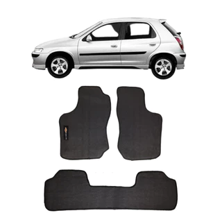 Jogo Tapete Borracha com Bordado Chevrolet Celta 2000 a 2014