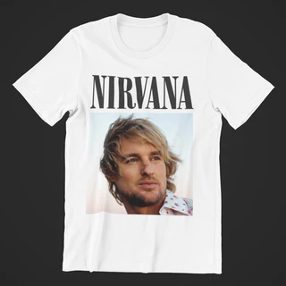 Camiseta unissex engraçada Owen Wilson Nirvana Kurt Cobain
