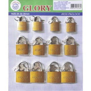 Kit de 12 Unidades de Cadeado De Aço Maciço Reforçado Para Malas Mochilas Armários de Academia Janelas Bicicleta Portas c/ 2 Chaves Lindo
