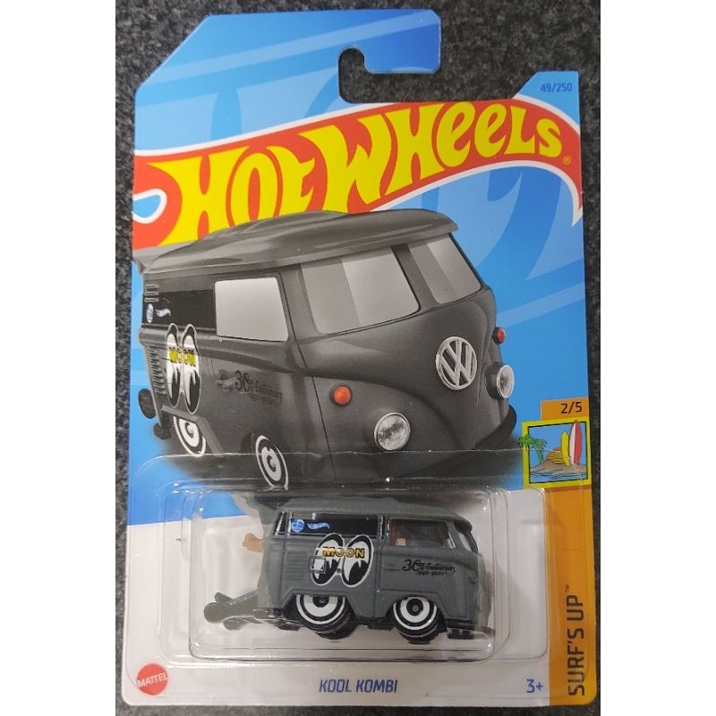 Hot Wheels Kool Kombi Moon Eyes Cinza | Shopee Brasil