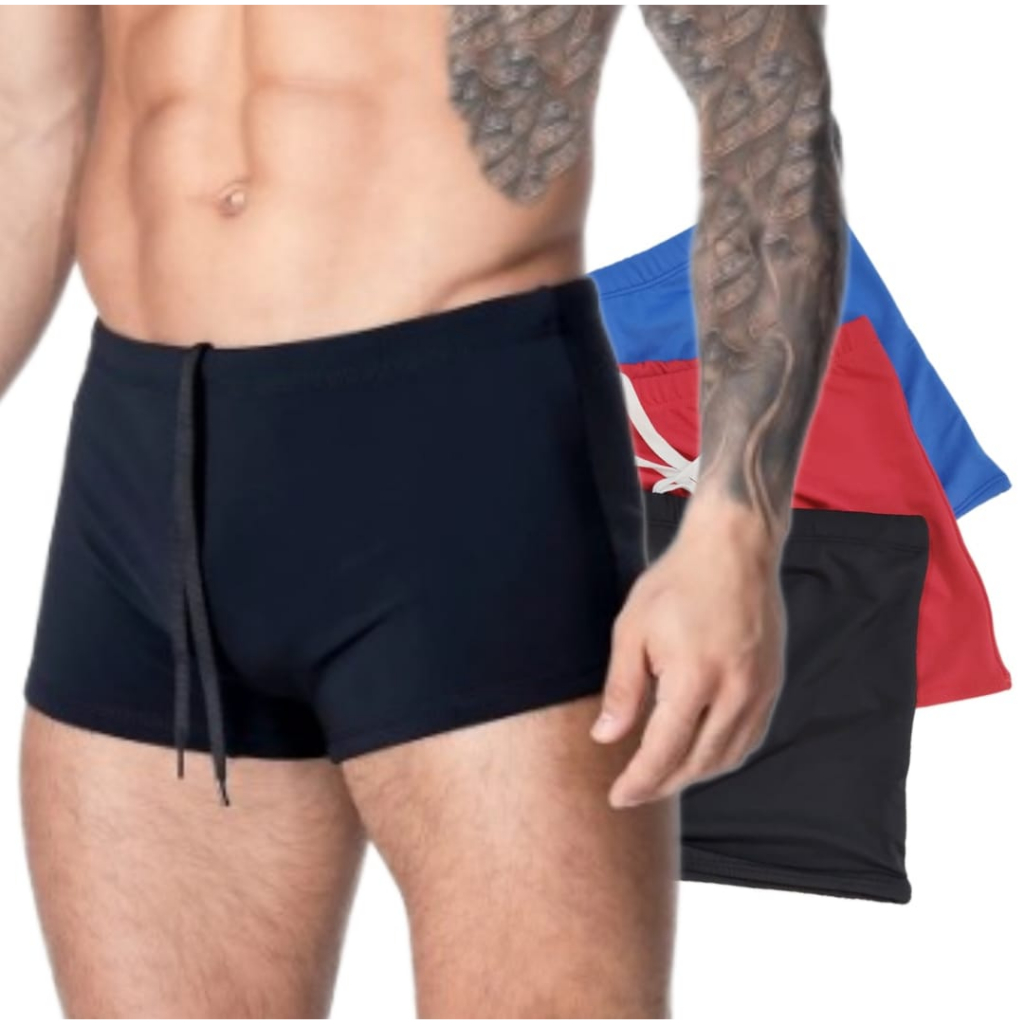 Sunga masculina de praia forrada com proteção UV +50