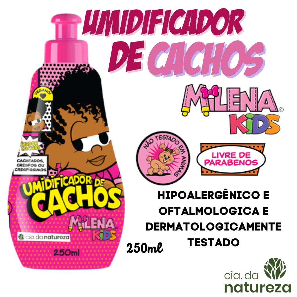 Umidificador De Cachos Milena Kids Para Cabelo Cacheado E Crespo Cia Da ...