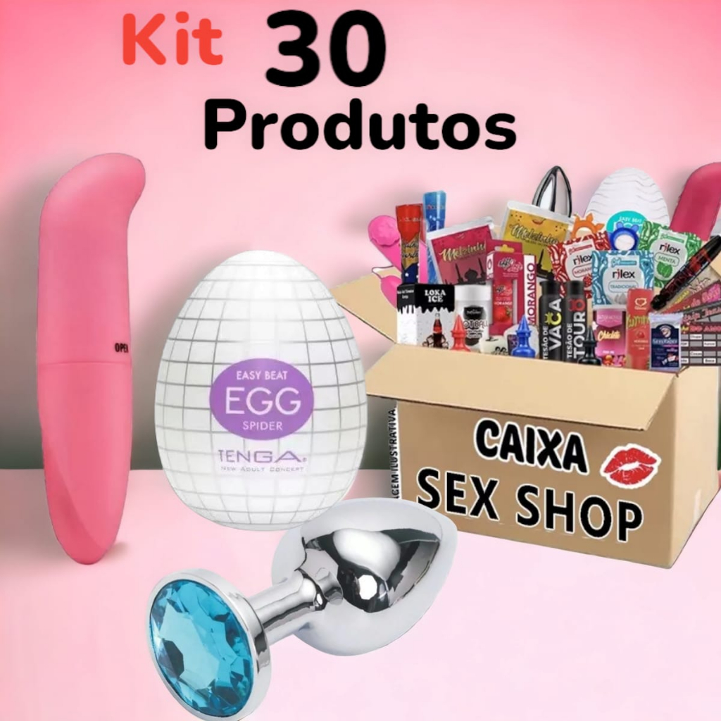 Kit Sexshop 30 Produtos Com Plug Anal Egg Vibrador Ponto G Shopee Brasil 2437