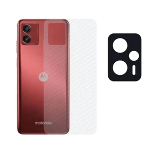 Pelicula de Camera Traseira + Skin Verso Fibra de Carbono para Motorola Moto G23