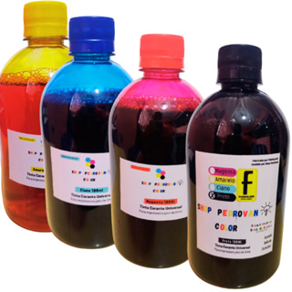 2 litros Kit 4 Tintas compatível Epson T544 L1110 L3110 L3150 L3160 L3210 L3250 L5190