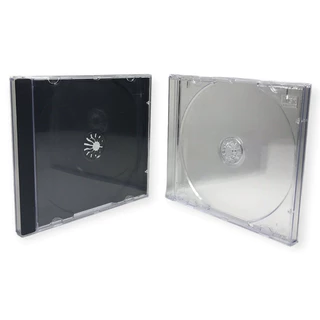 Estojo/Box CD Acrílico Transparente/Cristal ou Preto c/35 Unidades