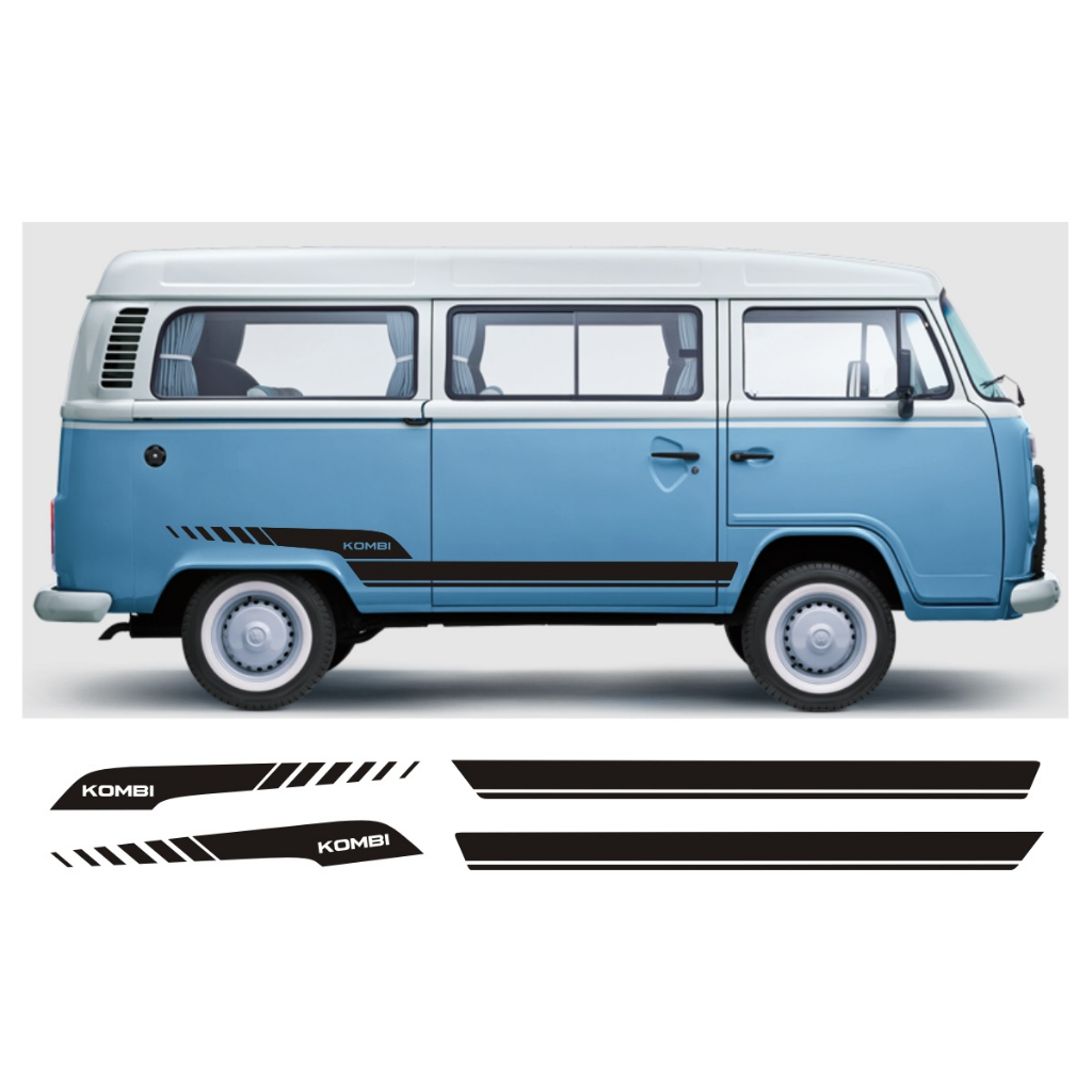 Adesivo Lateral Para Kombi Vw Perua Faixas Kb3 E Kb4 Tuning | Shopee Brasil
