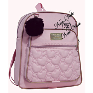 Mochila Feminina Bolsa Mochilinha Casual Charmosa Fashion + Pompom.