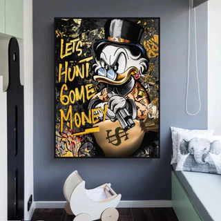 Quadro Tio Patinhas Rico Dinheiro Decoração Para Sala Envio Imediato