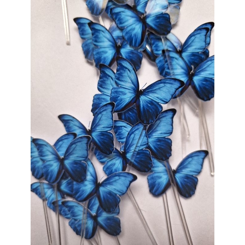 Bolo azul borboleta 🦋  Festas de aniversário azuis, Bolos de