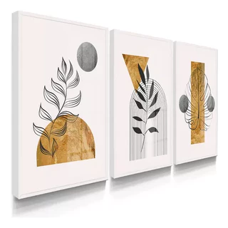 Quadro Com Moldura Minimalista Sala Moderna Decorativo Boho Quarto
