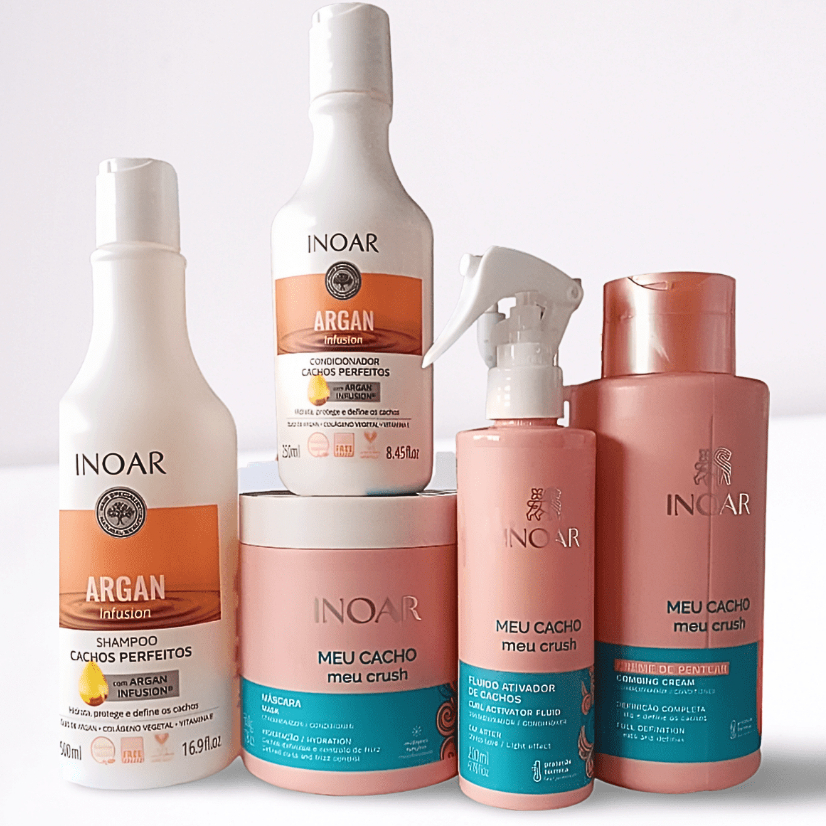 KIT INOAR SH500ML+COND250 INFUSION CACHOS PERFEITOS+CREME DE PENTEAR ...