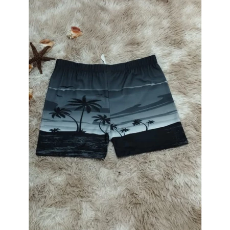 Sunga masculino com estampa tropical de cor sólida