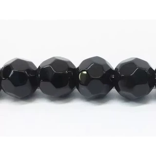 100 Miçanga Contas de Cristal Vidro religioso Preto 8mm Umbanda Candomblé