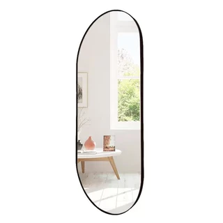 Espelho Decorativo Capsula 40x60cm C/ Couro Ecológico +Suporte de Fixação GRATÍS