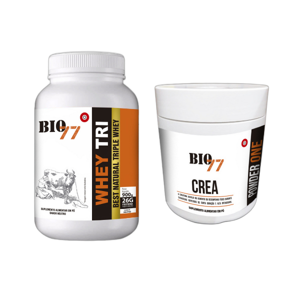 Suplemento Whey Protein Tri Bio77 + Creatina Bio77