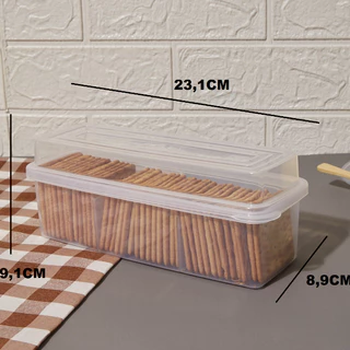 Porta Biscoitos Biscoito E Torradas 9,1X23,1X8,9CM Tampa Hermética Multicolorido Vasilha Nitron em Oferta na Shopee