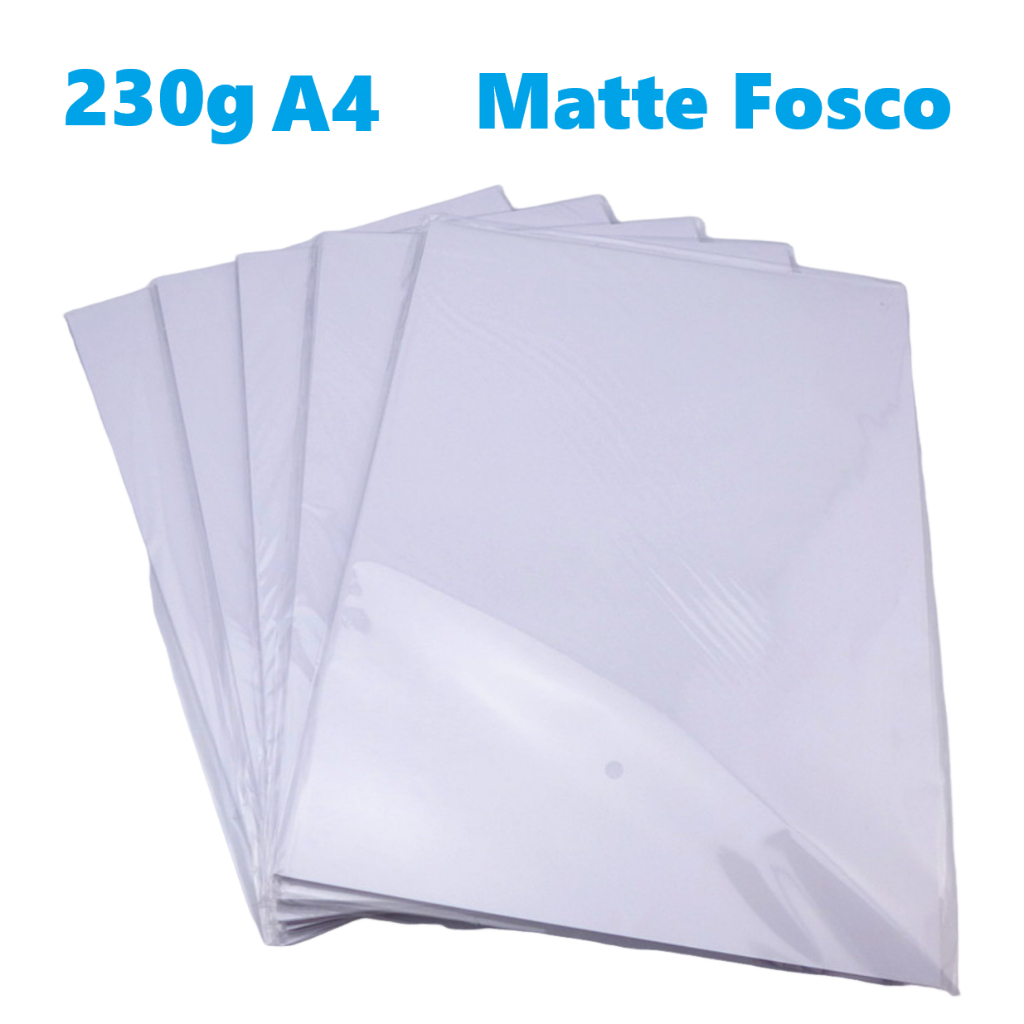 Papel Foto Matte Fosco 230g A4 Premium 50 Folhas Shopee Brasil 9715