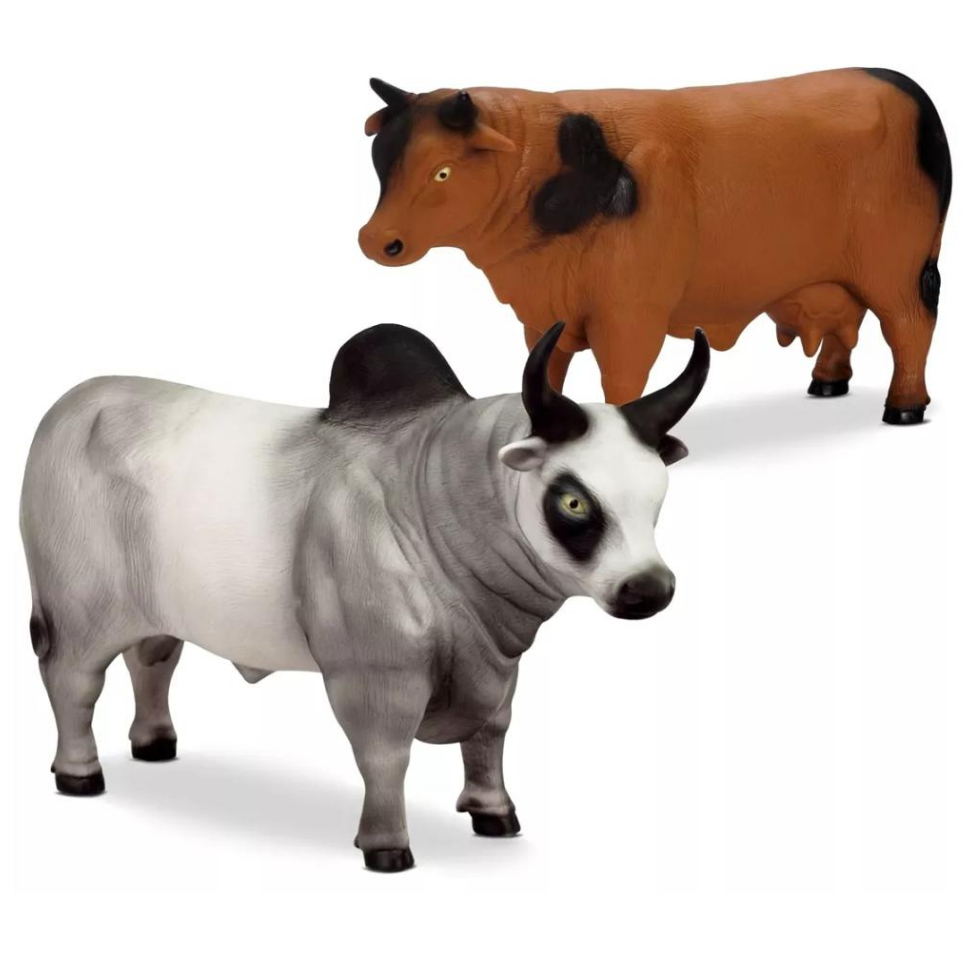 kit Touro + Vaca Animais da Fazenda Brinquedos - Envio Imediato - Bee ...