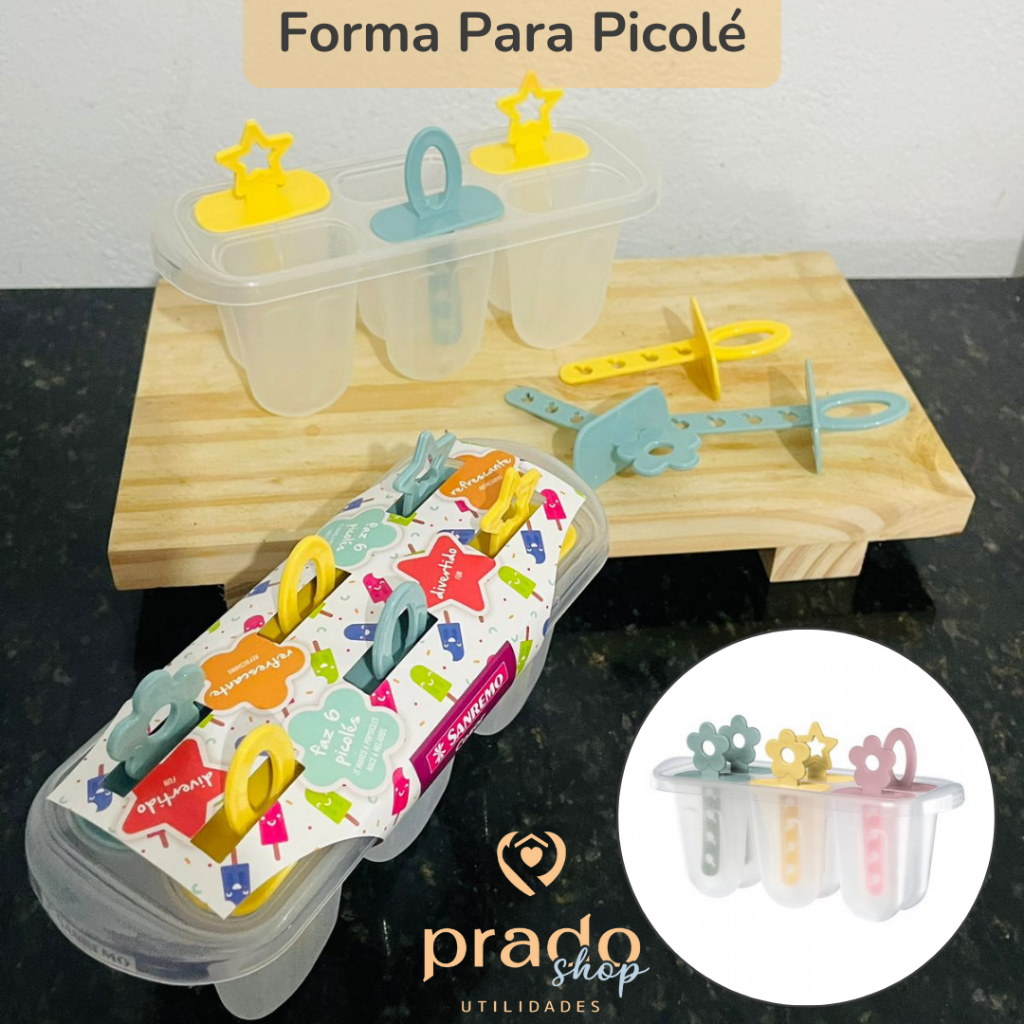 Formas De Silicone Para Geladinho E Sorvete Comtac Kids 4095