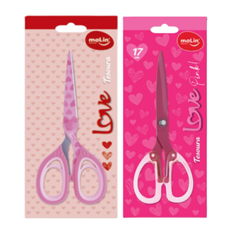 Tesoura MOLIN Office - Love/Pink