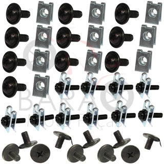 kit 30 Parafuso Bico Frontal carenagem farol + Parafuso Protetor Pernas Biz 100 /Biz 110i/Biz 125 Mod. Original