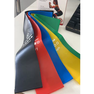 Kit 5 Faixas Elásticas Para Exercícios Multifuncional Yoga Fisioterapia e Treino