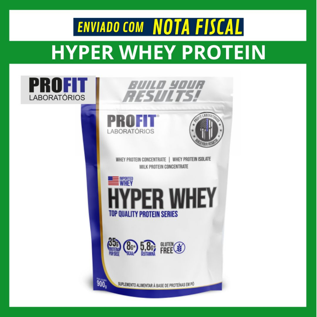 Hyper Whey Protein Profit Isolado e Concentrado 900g – Original