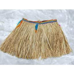 Saia de palha com velcro para fantasia de índio
