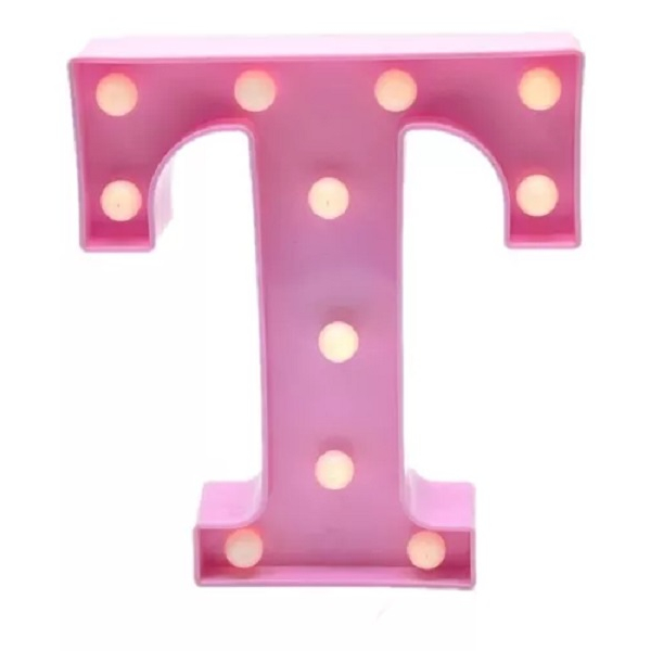 Letra Rosa Luminária Led 3D Decorativa | Shopee Brasil